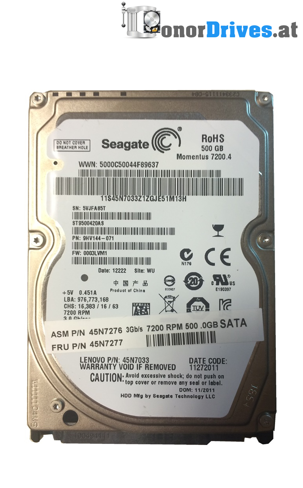Seagate ST3750640A - 9BJ048-305 - 3.AAE - 750GB